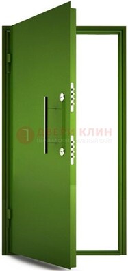 Зеленая металлическая бронированная дверь ДБ-8 в Оренбурге