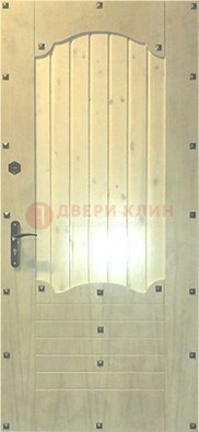 Белая железная дверь с евровагонкой ДЕ-9 в Оренбурге