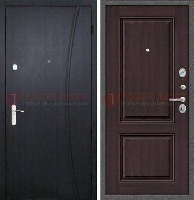 Темная стальная дверь с МДФ панелями ДМ-362 в Оренбурге