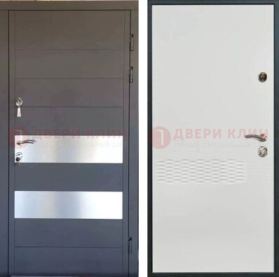 Металлическая дверь МДФ темная и светлая ДМ-420 в Оренбурге