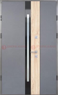 Полуторная металлическая дверь с МДФ ДМ-503 в Оренбурге