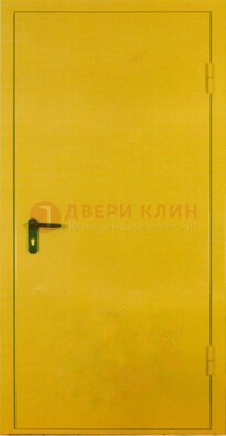 Желтая железная дверь с нитроэмалью ДН-5 в Оренбурге