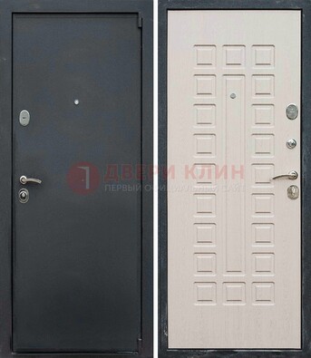 Черная металлическая дверь с порошковым покрытием ДП-101 в Кубинке