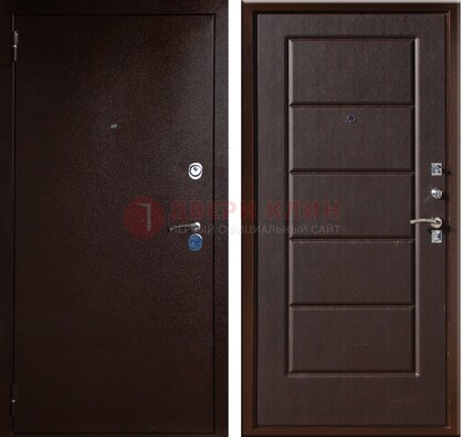 Темная входная дверь с порошковым окрасом ДП-113 в Оренбурге