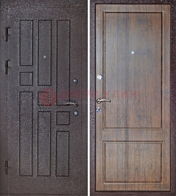 Темная входная дверь с порошковым покрытием МДФ внутри ДП-125 в Оренбурге