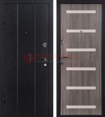 Черная стальная дверь с порошковым окрасом ДП-199 в Оренбурге