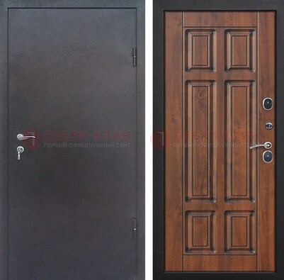 Темная входная дверь с порошковым покрытием с МДФ панелью ДП-235 в Оренбурге