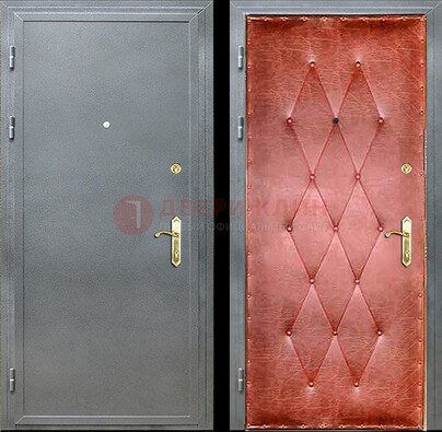 Серая стальная дверь с порошковым покрытием ДП-25 в Оренбурге