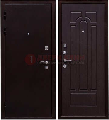 Черная стальная дверь с порошковым покрытием ДП-35 в Оренбурге