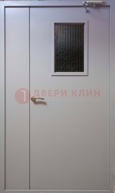 Белая железная дверь ДПД-4 в Оренбурге