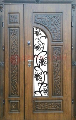 Морозостойкая металлическая парадная дверь ДПР-12 в Оренбурге