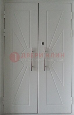 Парадная двухстворчатая дверь с фрезерованным МДФ ДПР-14 в Оренбурге