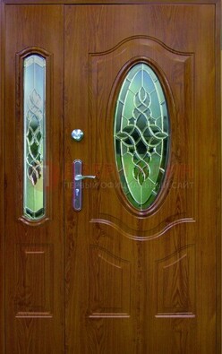 Парадная дверь со стеклянными вставками ДПР-73 для дома в Оренбурге