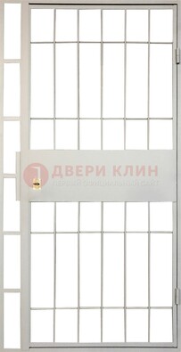 Железная решетчатая дверь в белом цвете ДР-19 в Оренбурге