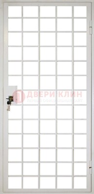 Белая металлическая решетчатая дверь ДР-2 в Оренбурге