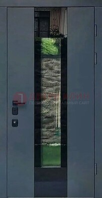 Современная дверь со стеклом для коттеджа ДС-40 в Оренбурге