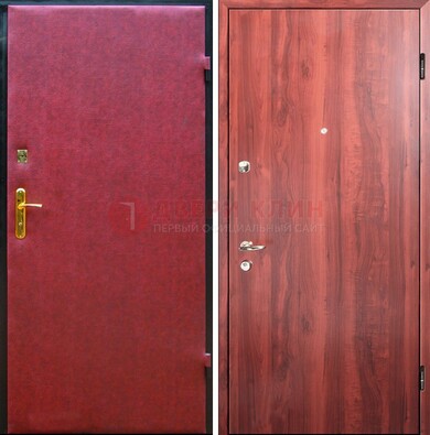 Красная входная дверь с винилискожей ДВ-30 в Оренбурге