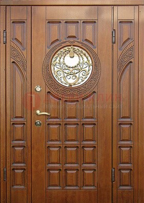 Металлическая филенчатая дверь с виноритом ДВТ-191 в Оренбурге