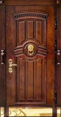 Входная дверь с виноритом в коричневом цвете ДВТ-236 в Оренбурге