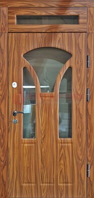 Коричневая классическая входная дверь с виноритом ДВТ-66 в Оренбурге