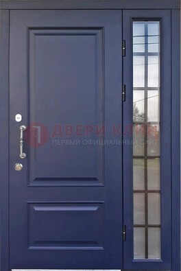 Синяя дверь с виноритом и стеклянными вставками  ДВТ-79 в Оренбурге