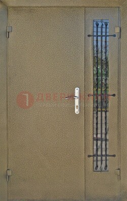 Тамбурная дверь Порошок со стеклом и ковкой ПЛ-20 в Оренбурге